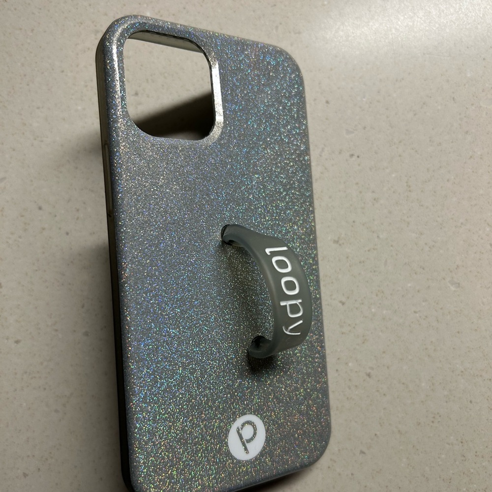 Glitter iPhone 12 mini loopy case